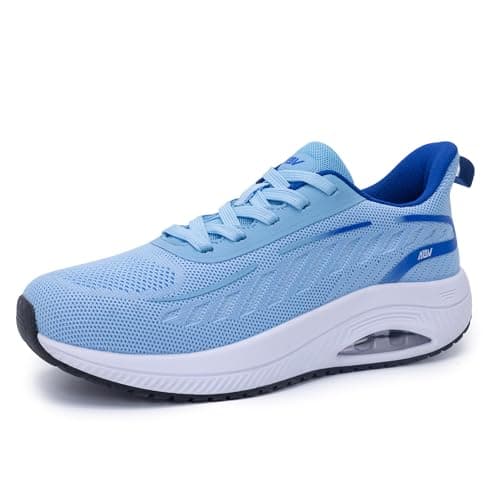 IIV Womens Walking Shoes with Arch Support Plantar Fasciitis Sneakers Women Orthotic Tennis Shoes for Workout Blue US 8