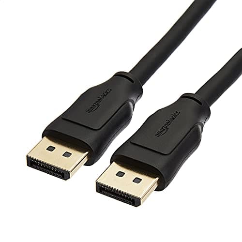 Amazon Basics DisplayPort 1.4 Cable, 32.4Gbps High-Speed, 8K@60Hz, 4K@120Hz, Dynamic HDR and 3D, Gold-Plated Plugs, HBR3 Compatible, 6 Foot, Black