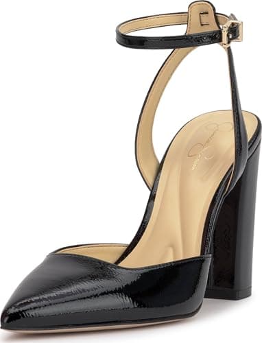 Jessica Simpson Nazela Black Patent 6.5 M