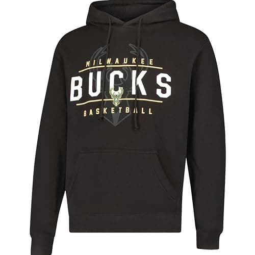 Ultra Game Men's NBA Official Super Soft Get Right Hoodie Sweatshirt, Milwaukee Bucks, Black, XX-Large