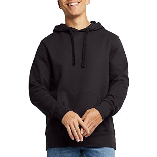 Hanes Comfortblend Originals Midweight Fleece Hoodie, Pullover Hooded Sweatshirt for Men, Black, Medium