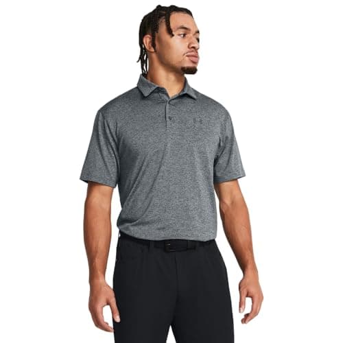Under Armour Men's Playoff Polo 2.0 Heather, (036) Steel/Pitch Gray/Pitch Gray, Small