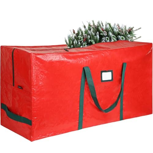 Large Christmas Tree Storage Bag Heavy Duty 9 Ft (Red)