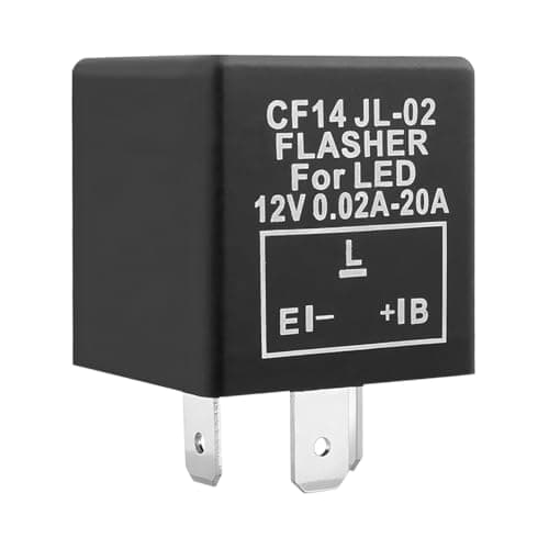 Ywdiml CF14 EP35 Car Electronic Flasher Relay, 3-Pin 12V 0.02A-20A Vehicle LED Turn Signal Light Relays, Automotive Hazard Warn Fixing Hyper Blinker Flash Accessories, Universal Fit