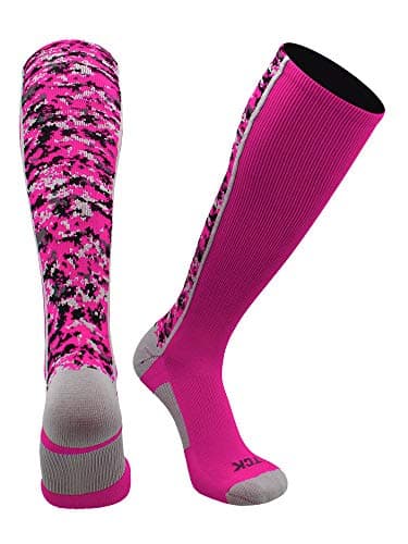 TCK Digital Camo OTC Socks for Youth & Adults - Neon Pink, Small