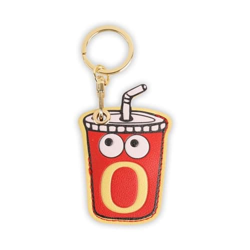 Leather Keychain Case Holder Compatible with Apple AirTag, GPS Airtag Keychain Finder Tracker with Key Ring, Anti-Scratch Protective Air Tag Cover for Keys, Wallet(Cola)