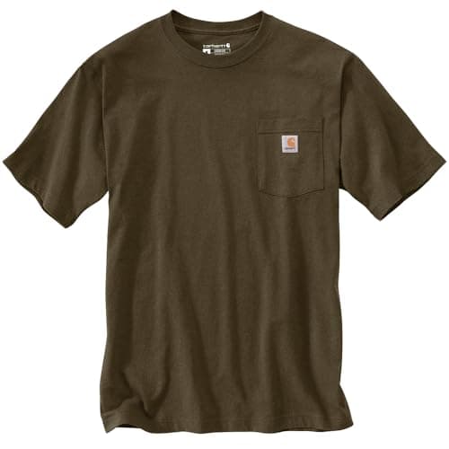 Carhartt Men's Iconic K87 Pocket T-Shirt, Burnished Logs Heather, Large