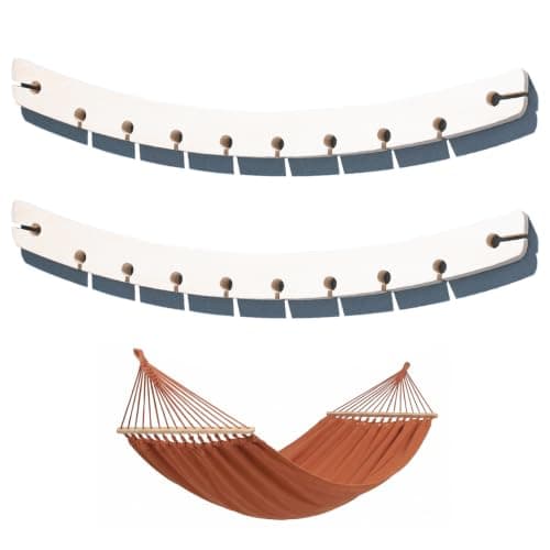 2 PCS Detachable Hammock Spreader Bars, Durable Wooden Crossbars for Hanging Hammocks, Sturdy and Lightweight Replacement Accessories Bars for Patio, Camping, Backyard and Porch