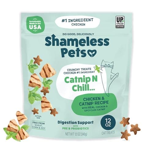 Shameless Pets Catnip N Chill Crunchy Cat Treats, 12 oz
