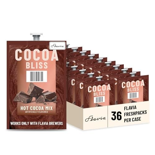 Flavia Cocoa Bliss Single-Serve Freshpacks works only with Flavia Brewers (Case of 36 Freshpacks)