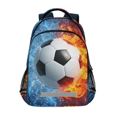 BOENLE Soccer Boys Backpacks Kids Elementary School Bookbag