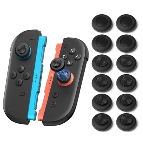 NEWDERY Thumb Grips for Nintendo Switch 2/Pro Controller,Joystick Caps for Joycon 2, Anti-Slip Silicone, Ergonomic Button Covers for Enhanced Precision, Comfort & Protection, Durable Stick Grips