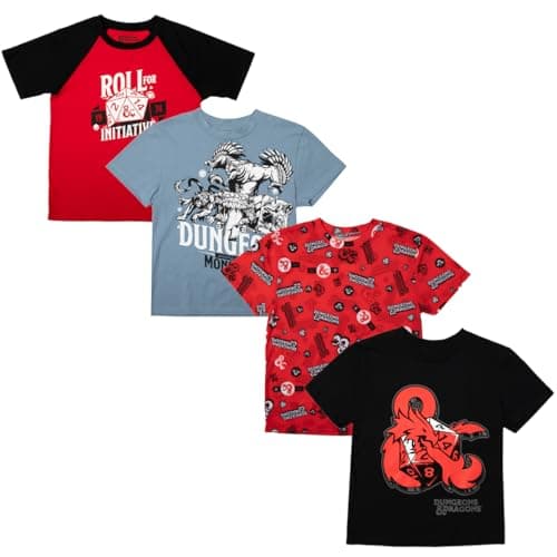 Dungeons & Dragons Youth Boys 4- Pack Tees-XXL Multicolored
