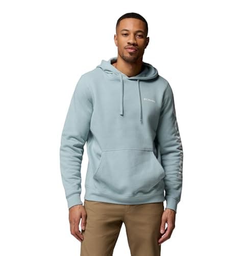 Columbia Men's Trek Long Sleeve Hoodie, Crushed Blue/CSC Sleeve Logo, 1X