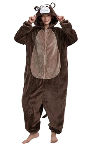 SAMGU Monkey Adult Onesie Animal Cosplay Halloween Costume X-large
