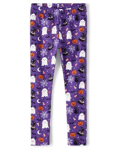Gymboree and Toddler Fall and Holiday Leggings,Purple Cats n Ghost,12