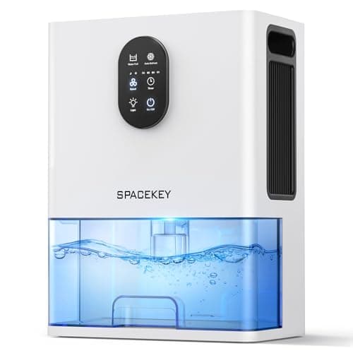 Dehumidifier, 106 OZ Water Tank Dehumidifiers for Home with Timer, 1000sq.ft Quiet Dehumidifier for Basement Bathroom Bedroom RV, Auto Shut Off, Sleep Mode, Washable Filter, 7 Color Light, White
