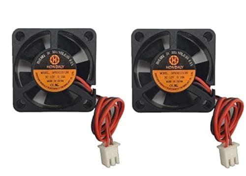 2 Packs 30mm 12V Electronics DC Fan Brushless Dual Ball Bearing Mini Cooling Fan for PC Computers 3D Printers or Other Small Appliances Series Repair Replacement 2Pin UL Certified High Airflow