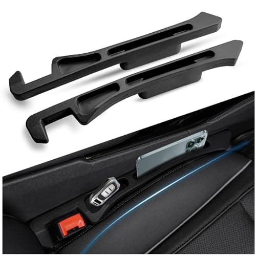 YGDMD 2PCS Deepened Car Seat Gap Filler Organizer,Multi-Purpose 2 in 1 Car Gap Filler with Bottom Charging Opening for Avoiding Item Falling,Universal No Drop Seat Guard for Cars