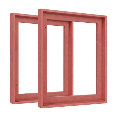 FOLKOR Stylish Floating Frame for 11x14 Canvas Oil Paintings, 2 Pack Canvas Frames with 0.9" Deep, Floater Frame for Canvas Prints Wall Art/Portrait/Landscape Bedroom Kitchen Decor (Pastel Red)