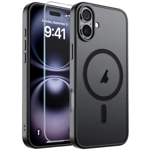 SUPFINE Magnetic for iPhone 16 Plus Case Black