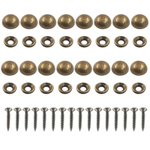 OSVJE 16 Pcs Pure Brass Decorative Screws, Bronze Self Tapping