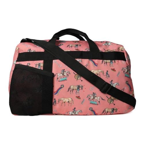 AWST Int'l "Lila" Hunter Ponies Duffle Bag-Pink