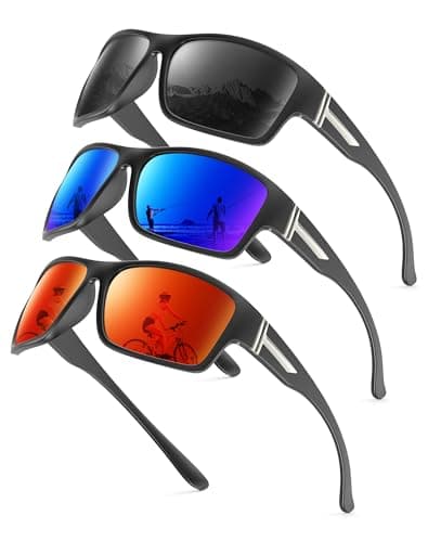 KALIYADI Polarized-Sunglasses Men Sports Sun-Glasses: Men Polarized Sunglasses Women UV400 Protection for Fishing Golf A03