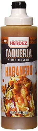 HERDEZ TAQUERIA STREET SAUCE, Habanero, 9 oz Squeeze Bottle (8 Pack)