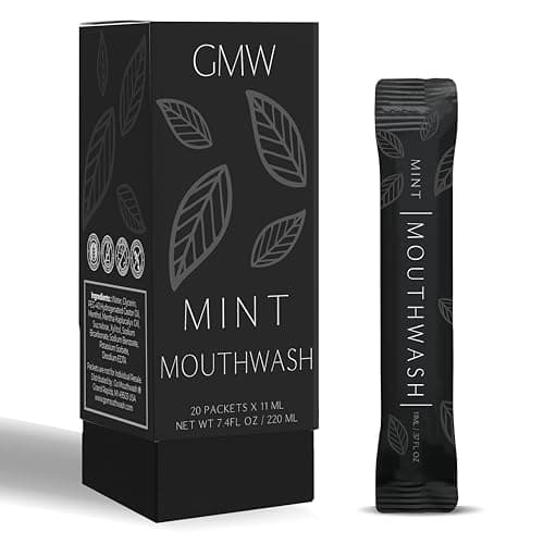 GMW Collection Travel Size Mouthwash Packets - Individual Mini Mouthwash Packets for Fresh Breath - Perfect Travel Size Toiletries for Guest Bathrooms - Alternative to Breath Strips and Breath Spray