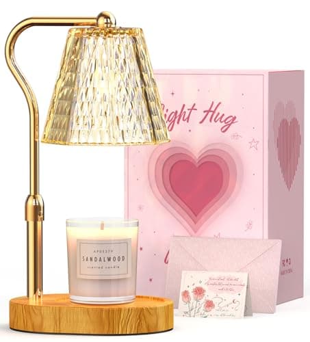 Candle Warmer Lamp with Timer Dimmable Gifts for Women, Adjustable Height Wax Warmer Lamp for Scented Candles, House Warming Gifts for New Home Modern Farmhouse Decor