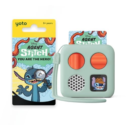 YOTO Mini (2024 Ed.) Kids Audio Player + Agent Stitch + Case, Ages 5+