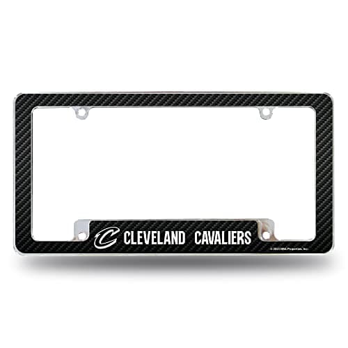 Rico Industries NBA Cleveland Cavaliers Primary 12" x 6" Chrome All Over Automotive License Plate Frame for Car/Truck/SUV
