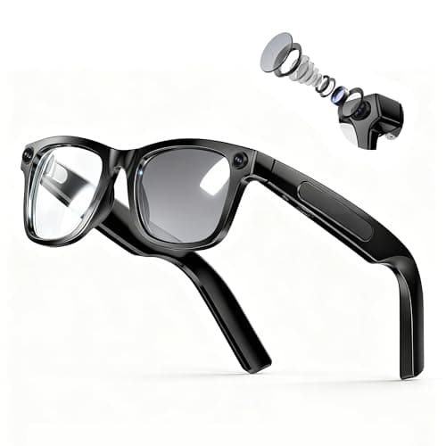 EarlySincere 4K AI Smart Glasses with Blue-Light Blocking Photochromic Lenses, Integrated ChatGPT AI Model, Real-Time Translation, HD Video Recording, Long Battery Life, Bluetooth 5.4 Wireless