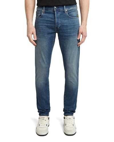 G-STAR Raw Mens 3301 Slim Fit Jeans, Vintage Medium Aged, 40W x 34L