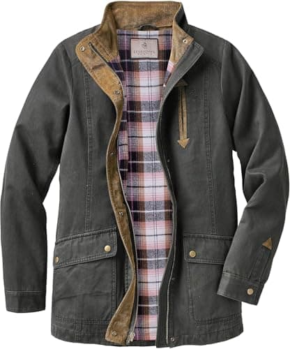 Legendary Whitetails Womens Shirt Jacket Long Sleeve Flannel Lined, Tarmac, SML