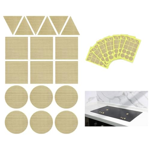 KitchenRaku Teflon Stickers for Induction Cooktop Protector Mat, Translucent (Magnetic) Electric Stove Burner Covers Antiscratch as Glass Top Stove Cover or Electric Stove Top