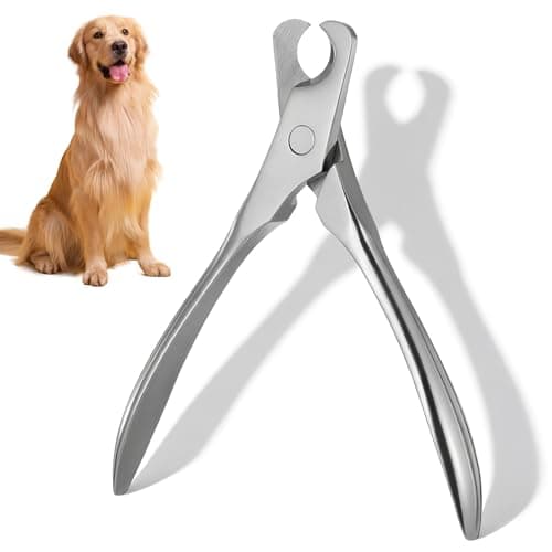 ElevateTech Stainless Steel Dog Nail Clippers Pet Nail Clippers Heavy Duty Professional Dog Toenail Clipper Stainless Steel for All Large Medium Small Dogs Cats Silver
