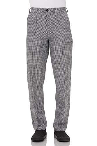Chef Works Men's Basic Chef Pants, Small Check, 38