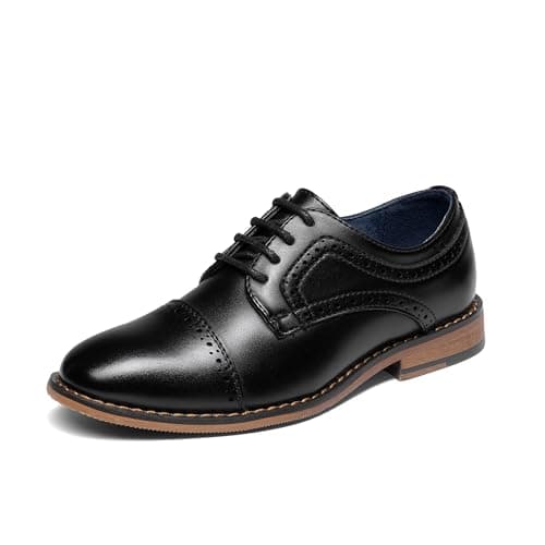 Bruno Marc Little Kid Prince_K_1 Black Boy's Classic Oxfords Dress Shoes Size 1 M US Little Kid