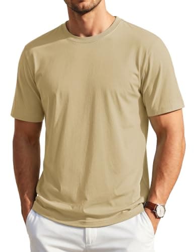 TACVASEN Men's T-Shirts SPF 80+ Short Sleeve Crew Neck Soft Lightweight Moisture Wicking Breathable Summer Casual Basic Plain Tee