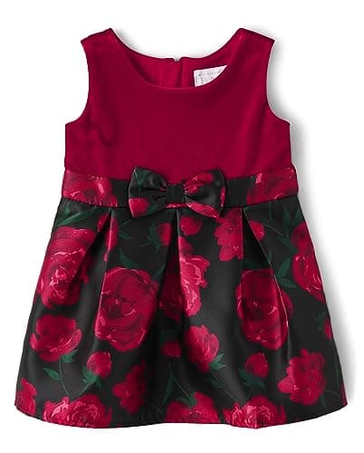The Children's Place,and Toddler Sleeveless Holiday Dressy Dress,4T
