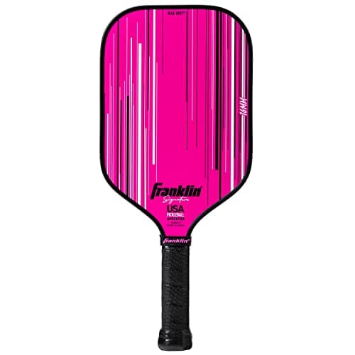Franklin Sports Pro Pickleball Paddles - Signature Series Pro Paddle with MaxGrit Surface - USA Pickleball (USAPA) Tournament Approved - 16mm Polypropylene Core - Pink