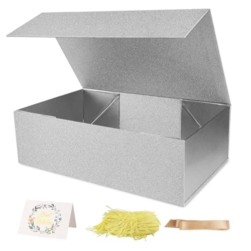 LumyHavver Elegant Silvery Gift Box Perfect for Commemorative Gifts, Groomsmen Gifts, and All Occasions