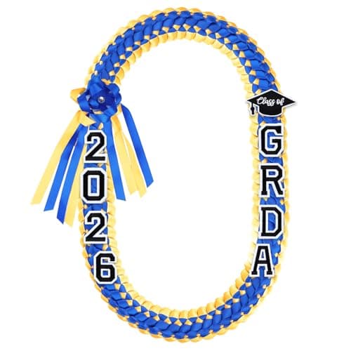 Graduation Leis 2026, Grad 2026 Money Ribbon Lei, DIY Graduation Braided Necklaces for High School College Grad Ceremonies Party Supplies