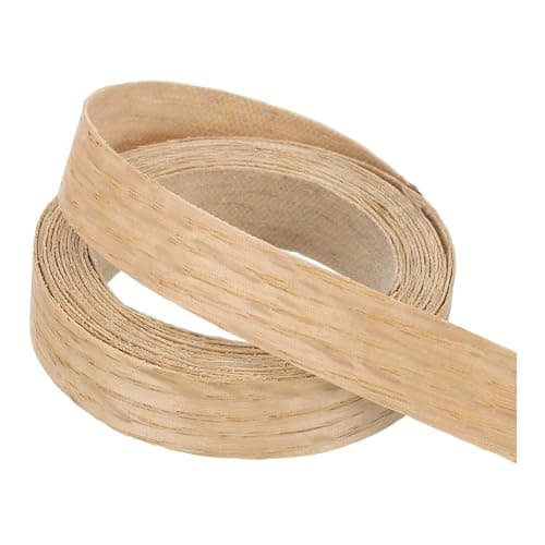 PATIKIL White Oak Edge Banding, 9/16 Inch x 10 ft Wood Veneer Tape Pre-glued Flexible Plywood Edge Banding with Hot Melt Adhesive for Furniture Restoration