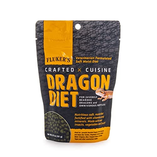 Fluker's Crafted Cuisine Diet, Juvenile Bearded Dragon and Omnivorous Reptile Food, Made with Crickets, Mealworms, Real Fruits & Veggies 6.75 oz