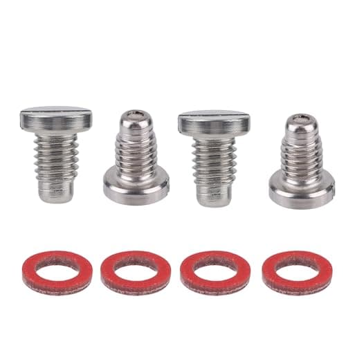 4pcs 688-45341 Magnetic Drain Plug Screw & 90430-08020 Washer for Yamaha Outboard Engine Lower Unit 130-300HP, Compatible with 688-45341-00 688-45341-01 Marine Leak-Proof Replacement Parts