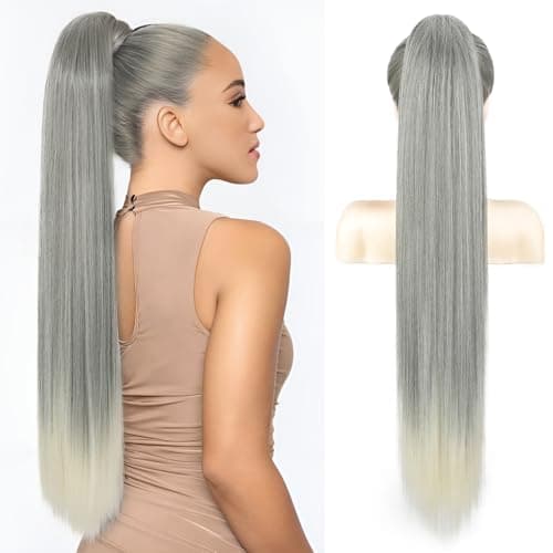 HMD Ponytail Extension Long Straight Drawstring Ponytail for Women