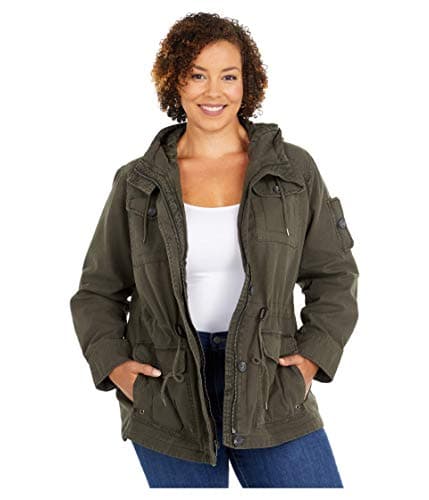 Levi's® Washed Cotton Fashion Four-Pocket Military w/Hood Army Green XL